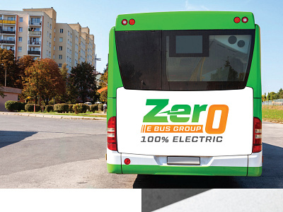 Logo for Electric bus company "Zero E Bus Group branding illustration logo typography vector