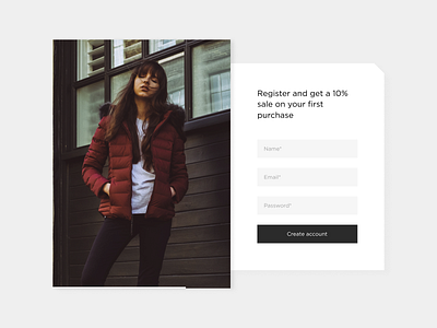 Sign up 001 daily ui design minimal popup sign up ui ux web web design welcome