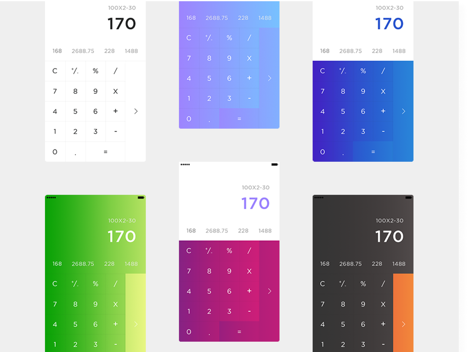 Calculator by Nikita Boldyshev on Dribbble