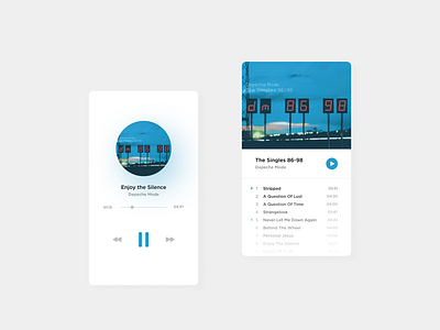 Music Player 009 app daily ui design minimal mobile app music music app music player player playlist ui ux