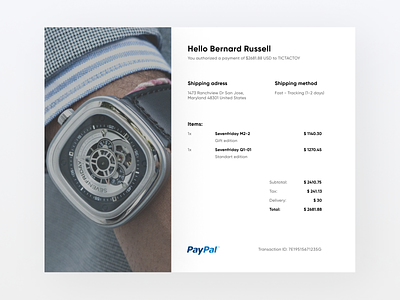 Email Receipt 017 daily ui design email email receipt minimal ui ux web