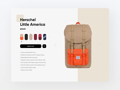 Customize Product backpack customize product daily ui design minimal product product design product page ui ux web web design