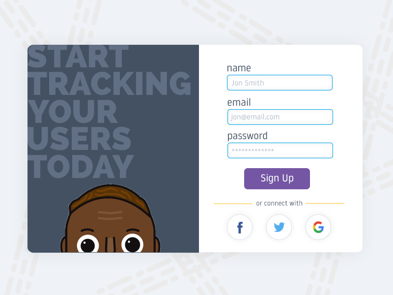 Daily UI 001: Sign Up animation sign up ui