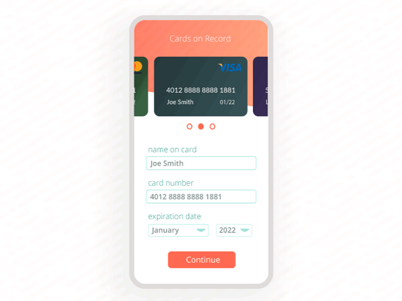 Credit Card Checkout Animation