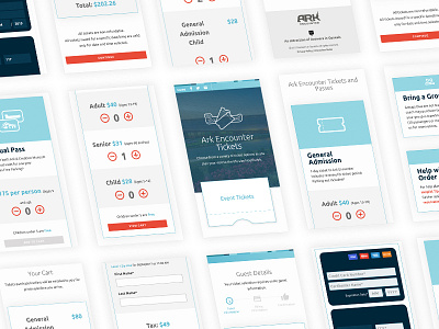 Ark Encounter Ticket Store Ui ark attraction mobile store ticket ticketing ui ux