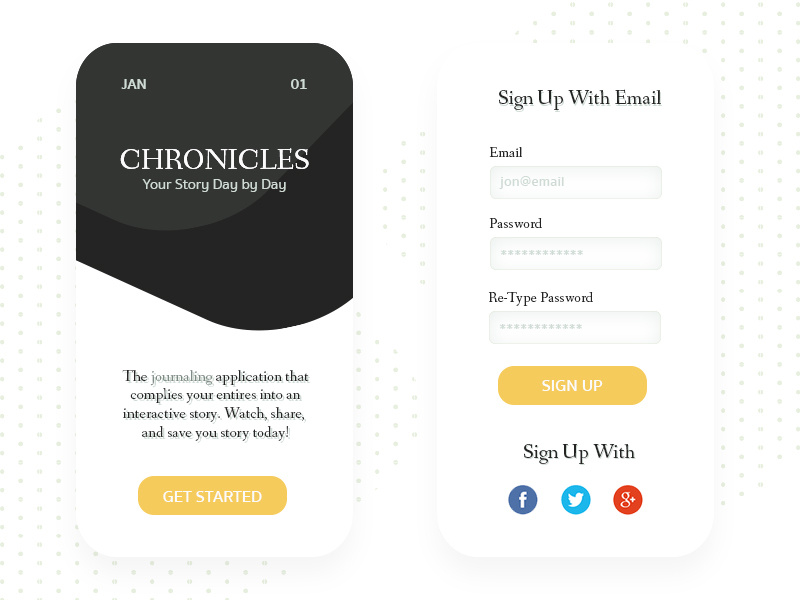 Daily Ui 001: Sign Up form mobile form ux serifs simple design minimalist mobile sign up ui daily ui
