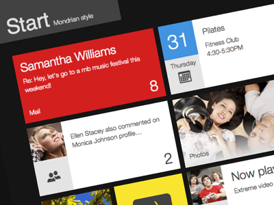 Mondrian colors for Windows 8