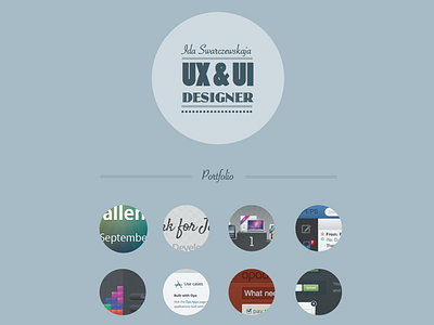 Personal Website Exploration circle concept design flat portfolio ui website