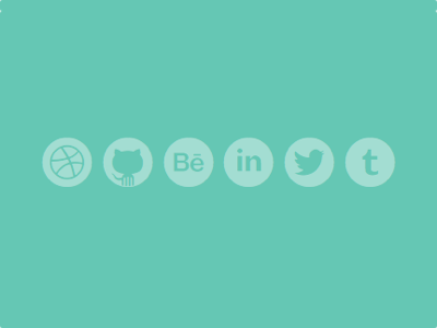 Circle Social Icons behance circle dribbble flat github icon linkedin social svg tumblr twitter