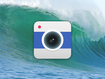 Camera icon on WWDC background apple camera flat design icon ios7 mac osx ui wwdc