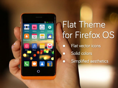 Flat Theme for Mobile OS firefox os flat ui icon icon set mobile os phone project