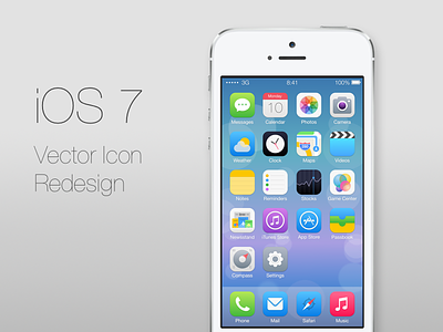 iOS 7 icons redesign app store calendar camera clock compass game center icon ios ios 7 ios7 iphone itunes ive mail maps messages newsstand notes photos redesign reminders safari stocks ui ux vector weather