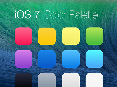 iOS 7 Colors on Mavericks bg color colors gradients hue icon ios ios 7 ios7 iphone mavericks ui wave