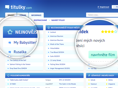 titulky.com - unofficial redesign by exarion design exarion movies portal redesign subtitles web