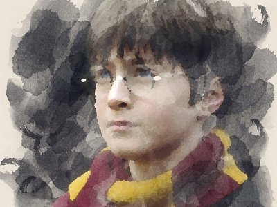 Harry Potter art graphic design harry potter photoshop water water color