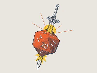 D20 conan dnd drawing etching illustration sword