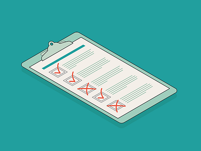 Research checklist clipboard illustration research