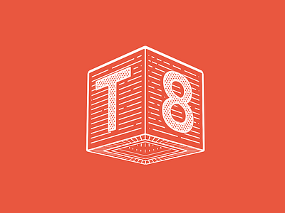 Team Eight logo block in 3D
