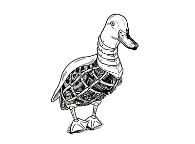 Inktober: Day 2 - Mindless automatan drawing duck illustration inktober inktober2019 mindless