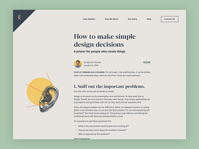 How to Make Simple Design Decisions