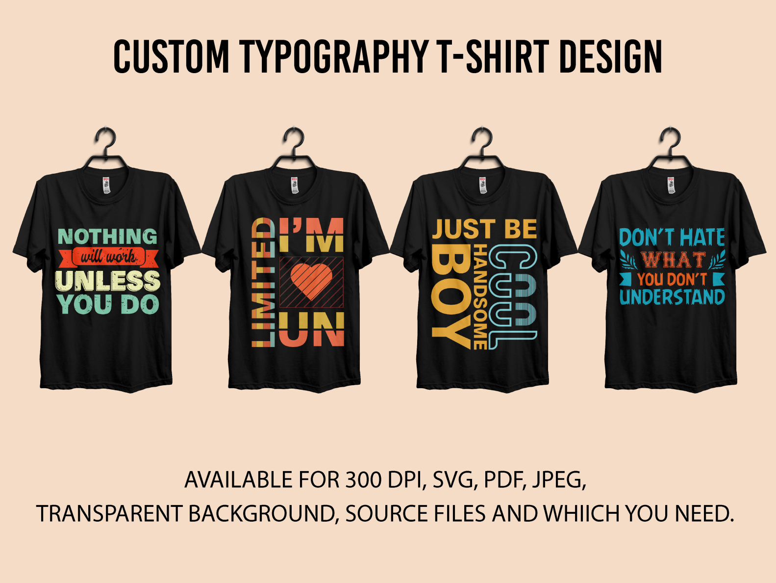 Custom Typography T-shirt Design by Md. Shakhawat on Dribbble