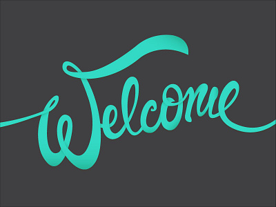 Welcome hand drawn type lettering typography welcome