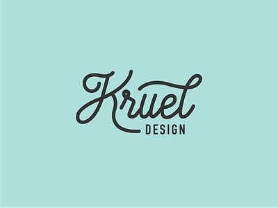 Kruel Design brand design hand lettering logo script typography