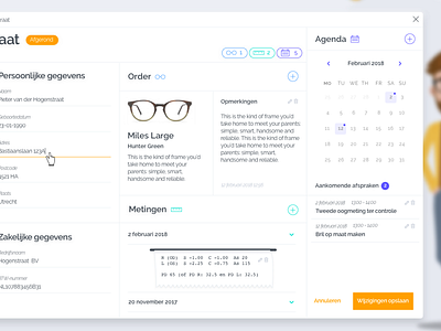 Daily UI Optician backend crm illustration optician screens system ui ux