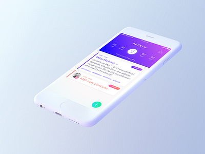 UI Agenda agenda app design gradient ui ux