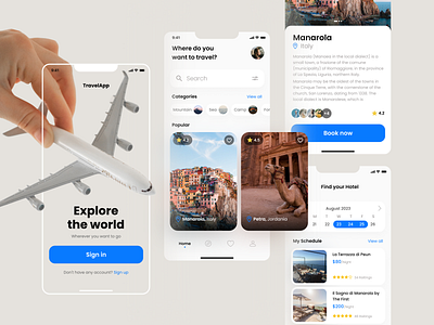 Travel App Concept app design graphic design travel ui userinterface