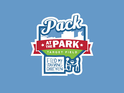 Pack At The Park Logo baseball feed my starving children fmsc logo nonprofit pack at the park target field
