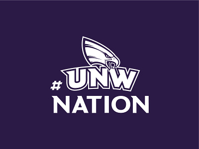 UNW Nation Hashtag college hashtag logo northwetern purple university unw