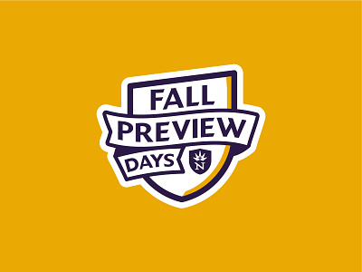 Fall Preview Days Logo branding idenity logo northwestern shield unw