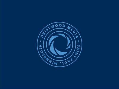 Driftwood Media Logo Concept B branding lens logo wave
