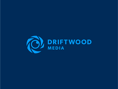 Driftwood Media Logo branding camera logo wave