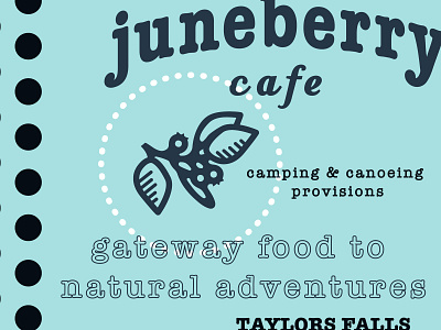 Juneberry Cafe branding cafe logo