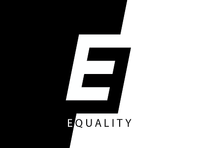 EQUALITY design flat illustration logo type typography vector