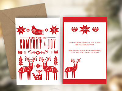 2019 Pikes Peak Community College Holiday Card christmas christmas card graphic design greeting card holiday card holiday cards illustration illustrator print design scandinavian illustration scandinavian style