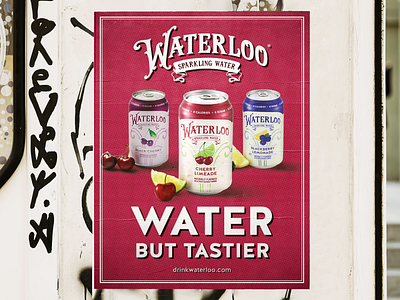 Waterloo Sparkling Water - "Water But Tastier" Poster