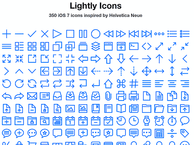 Lightly Icons Webpage apple helvetica neue icon set icons ios ios 7 ios7 outline thin ultra light vector webpage