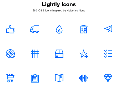 Lightly Icons: 500 apple helvetica neue icon set icons ios ios 7 ios7 outline thin ultra light vector
