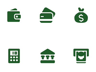Money and Finance Icons atm bank calculator credit cards finance icon set icons money vector wallet
