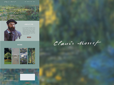 Claude Monet art art history claude monet design monet one page