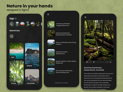 Discover Nature App Ui Design