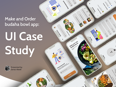 Ui case study app branding budaha bowl case study cover design flat ui graphic design illustration mobile design ordering app ui ui designer ui ux user experience user interface ux