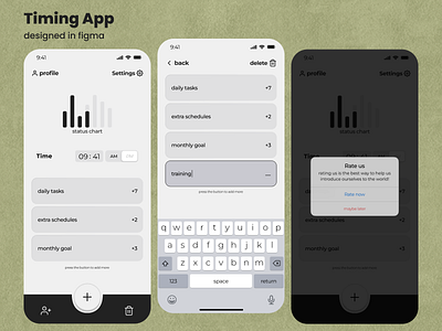 Timing App UI Design