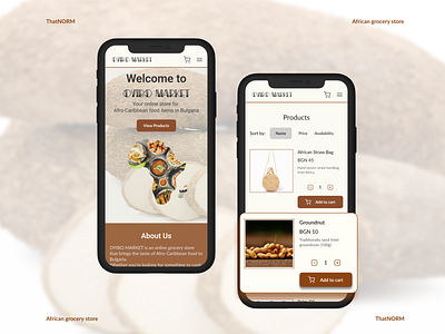 African grocery store - Mobile responsive view africa design grocery landing page market mobile version product list responsiveness ui ux website