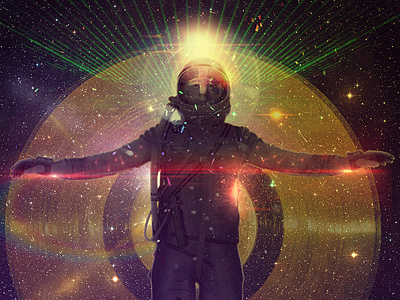 Space Oddity astronaut backlit flare golden lens light major messiah oddity record space tom