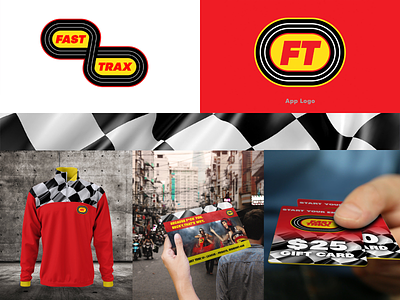 Fast Trax Go Karts advertising logo design merch design