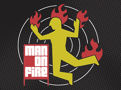 Man on Fire icon retro safety